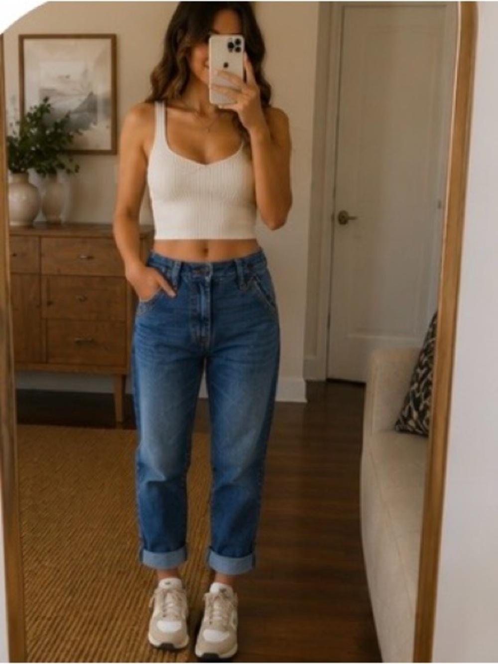 Free People Suspender Boyfriend Jeans Size 25 High Rise Medium Wash 100% Cotton